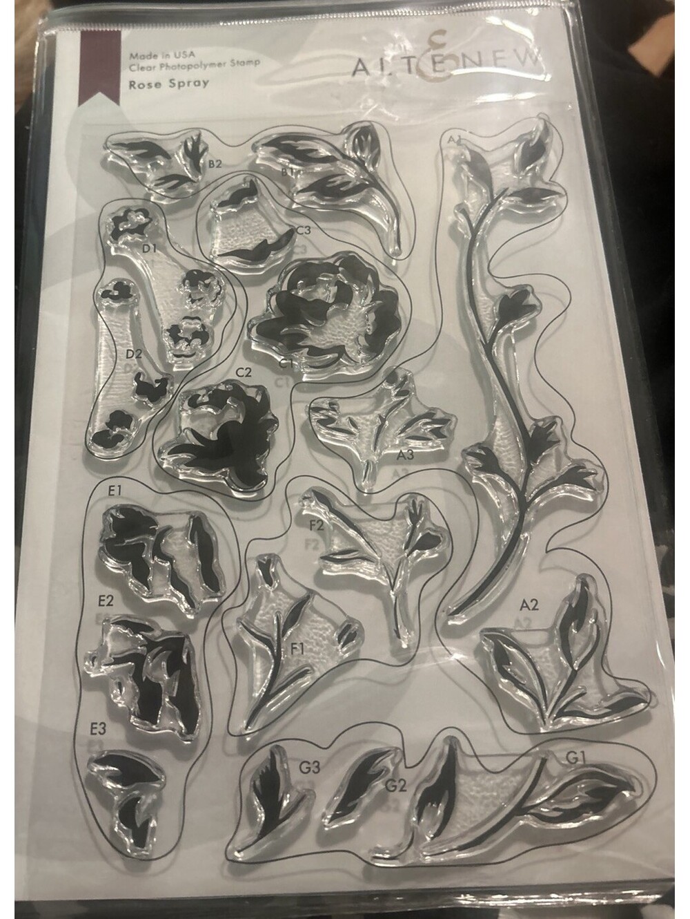 Altenew Rose Spray Clear Photopolymer Stamp & Die Set Layering Floral ALT3212